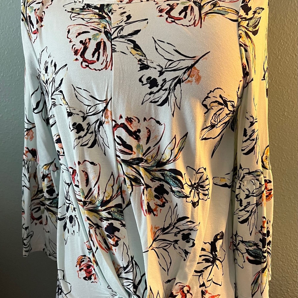 Front tie blouse